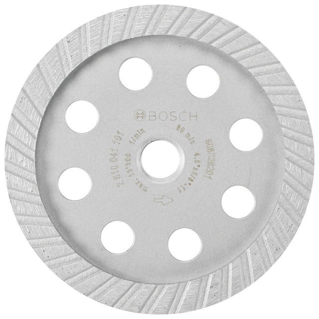 Bosch DCT04501 4-1/2" Turbo Diamond Cup Wheel for Smooth Concrete Grinding