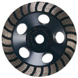 Bosch DCTH04501 4-1/2" Turbo Hubbed Diamond Cup Wheel for Smooth Concrete Removal