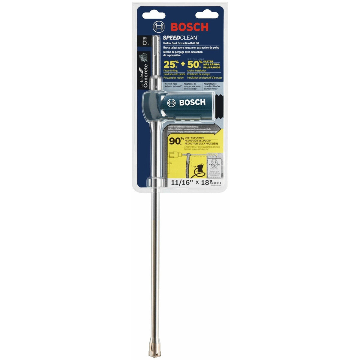 Bosch DXS2114 11/16" x 18" SDS-plus Speed Clean Dust Extraction Masonry Bit - 3