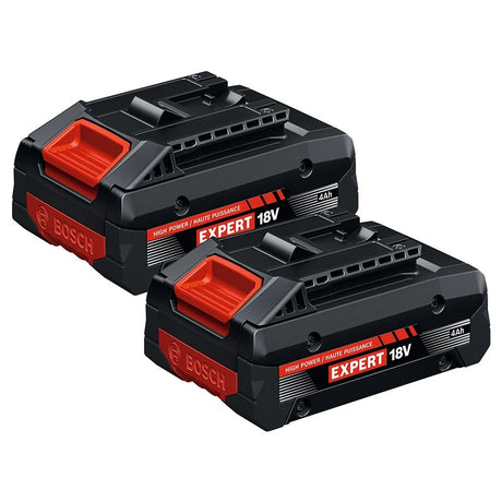 Bosch EXBA18V-40-2PK 18V 4 Ah High Power Lithium Ion Batteries for Bosch 18V Tools (2 Pack)