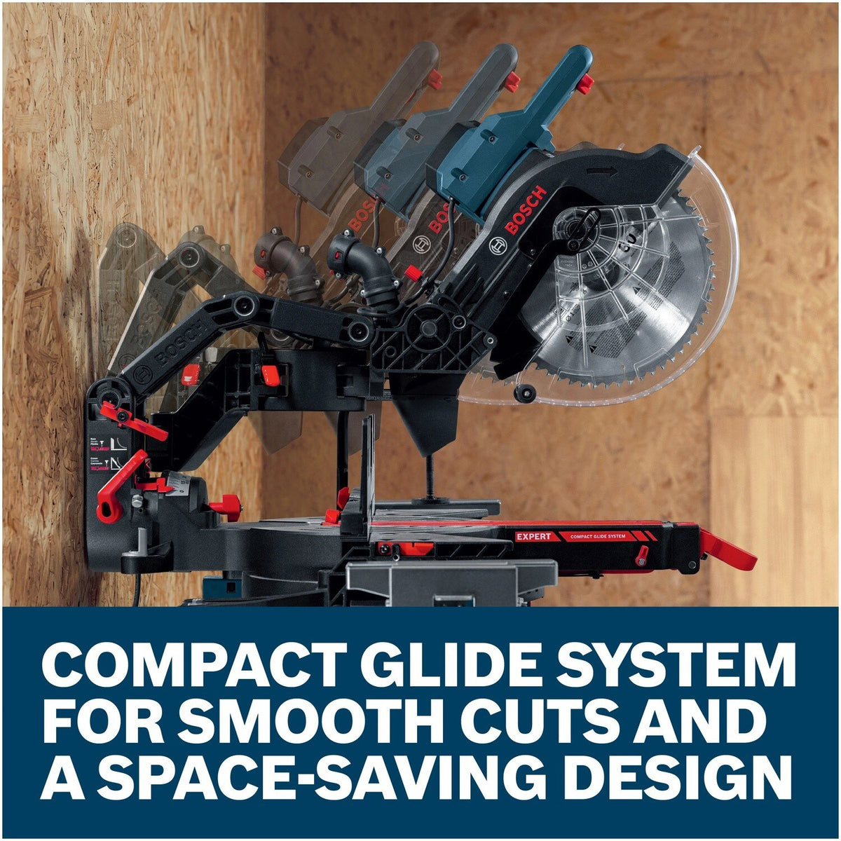 Bosch EXCM341-305GD 12" 15 Amp Dual Bevel Glide Miter Saw with Compact Glide System - 3