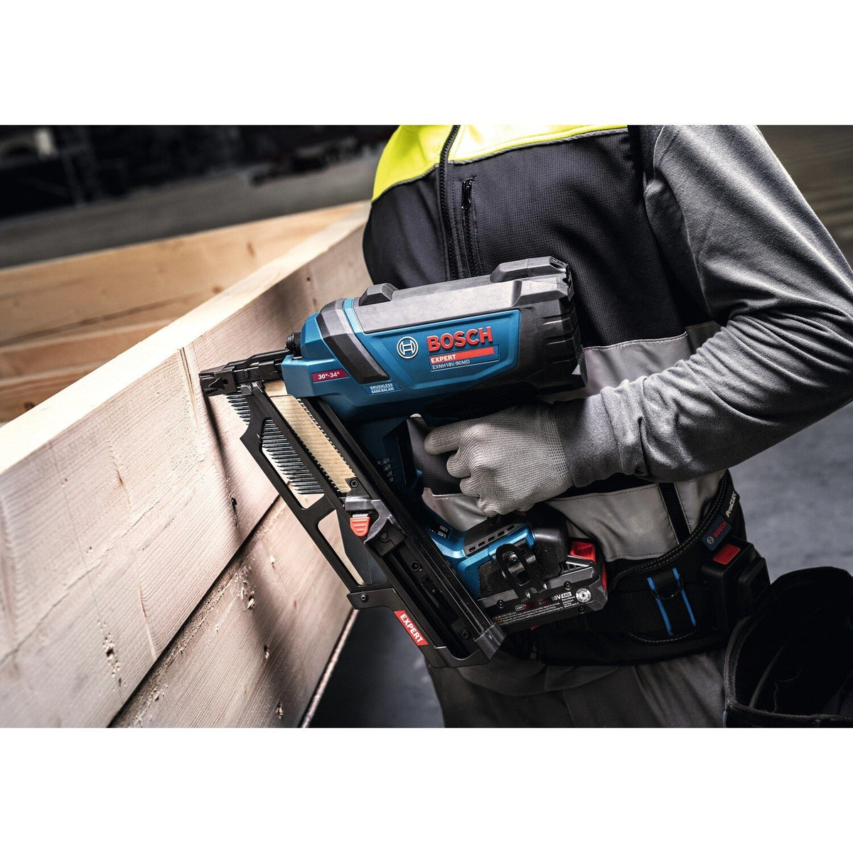 Bosch EXNH18V-90MDB14 18V 30 Degree Framing Nailer Kit with 4 Ah Battery and Fast Charger - 3
