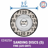 Dremel EZ412SA 5-pc. 1-1/4" 120 Grit EZ Lock Sanding Discs - 2