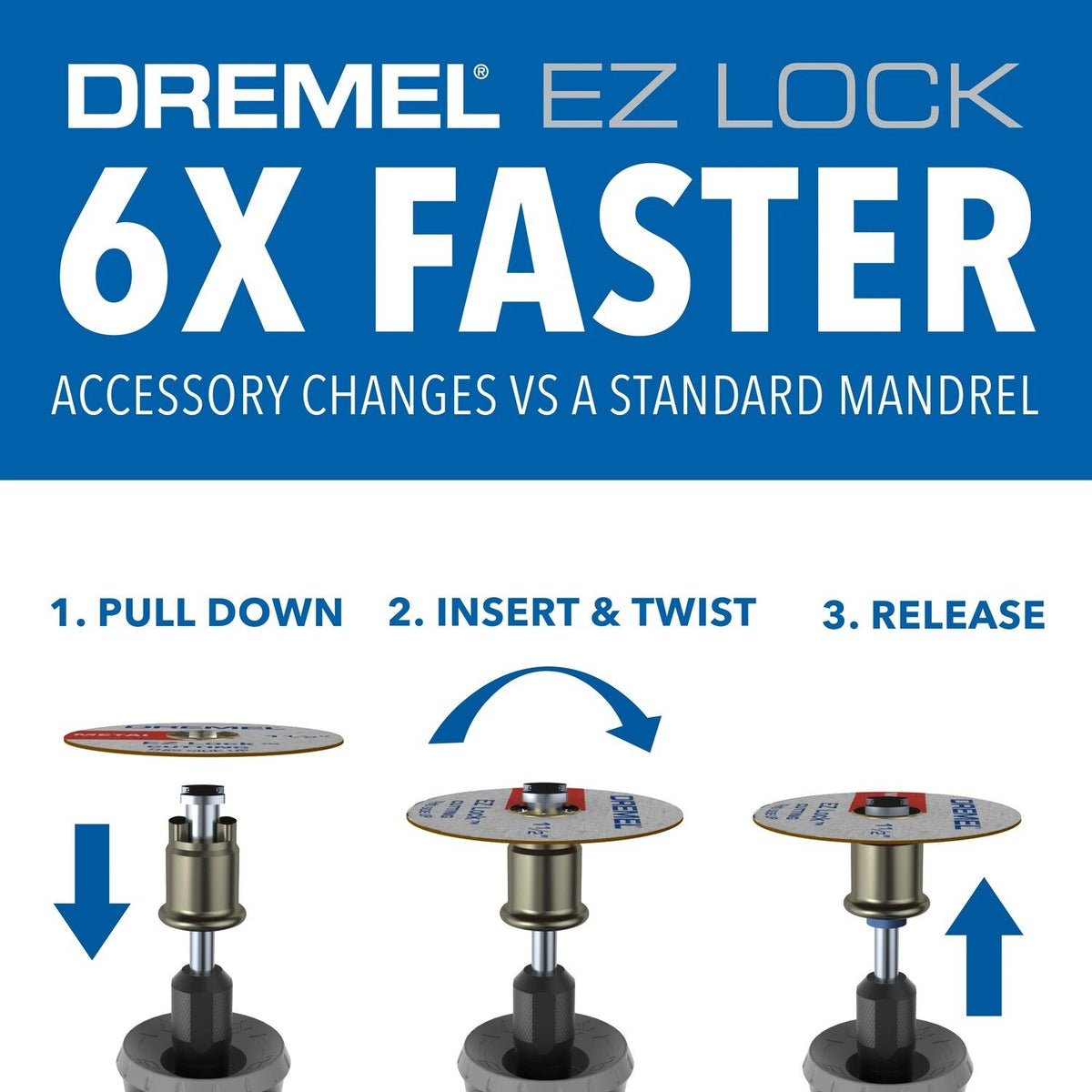 Dremel EZ412SA 5-pc. 1-1/4" 120 Grit EZ Lock Sanding Discs - 3