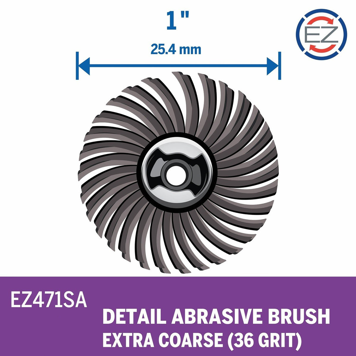 Bosch EZ471SA 1" EZ Lock Detail Abrasive Brush Extra Coarse 36 Grit - 2