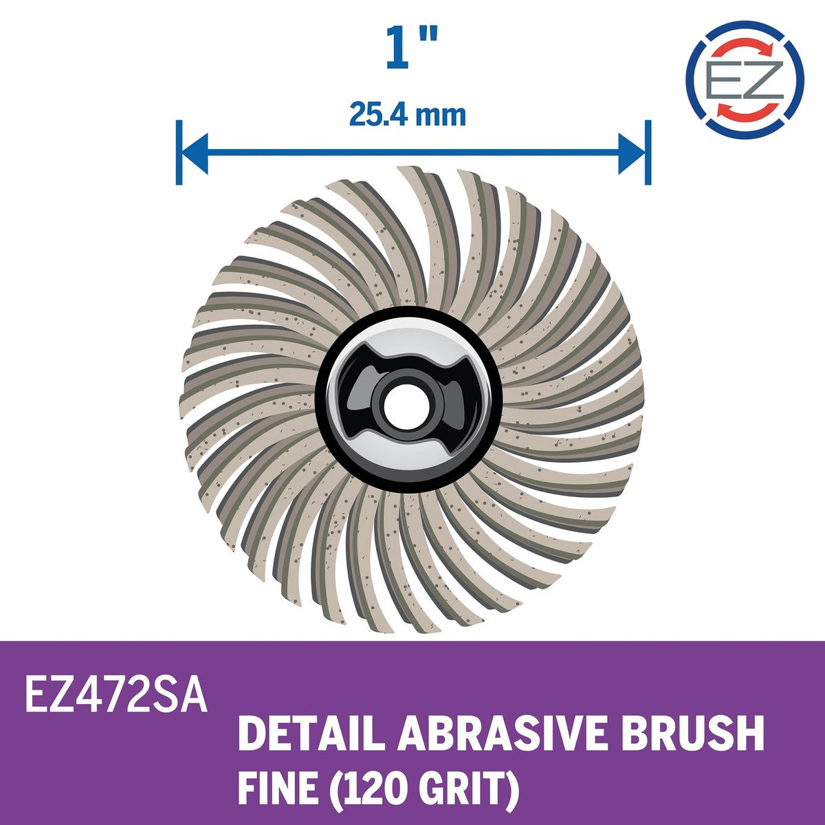 Bosch EZ472SA 1" EZ Lock Detail Abrasive Brush Fine 120 Grit - 2