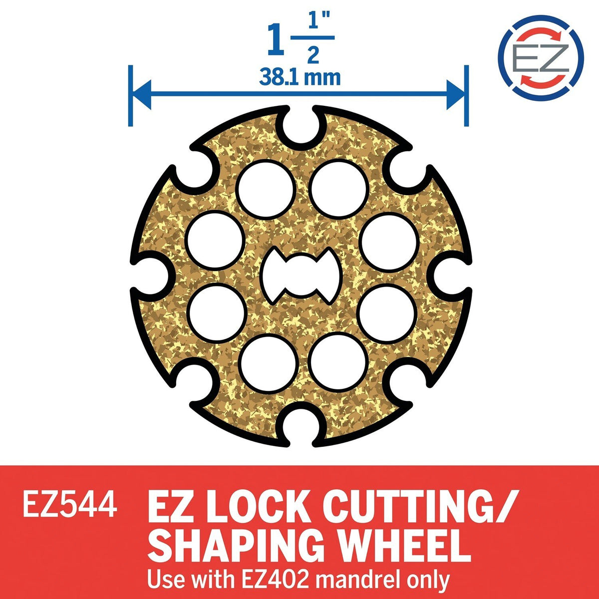 Bosch EZ544 1-1/2" EZ Lock Carbide Grit Cutting Wheel for Wood Plastic and Laminate - 2