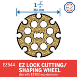 Bosch EZ544 1-1/2" EZ Lock Carbide Grit Cutting Wheel for Wood Plastic and Laminate - 2