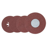Bosch FBX45100 4-1/2" 100 Grit X-LOCK Fine Abrasive Fiber Discs for Metal Finishing (25 Pack) - 2