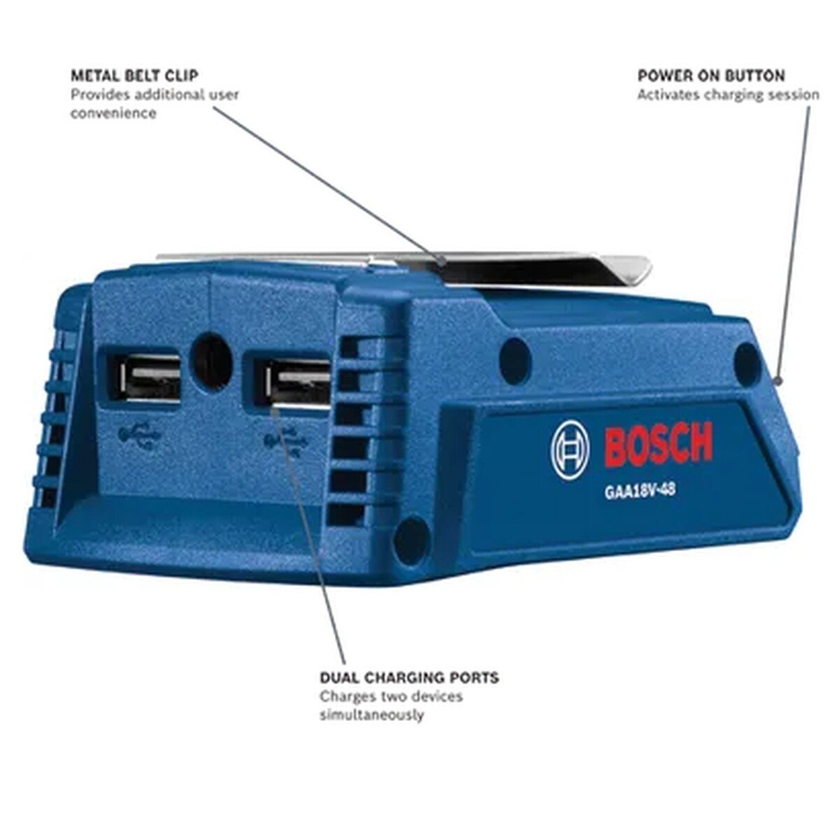 Bosch GAA18V-48N 18V Portable Power Adapter for Cordless Power (1 Each) - 5