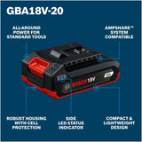 Bosch GBA18V-20 18V Lithium-Ion 2 Ah Rechargeable Battery for Bosch 18V Tools - 2