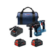 Bosch GBH18V-24CK24 18V Brushless Connected SDS-plus Bulldog 1" Rotary Hammer with (2) CORE18V PROFACTOR Performance Batteries