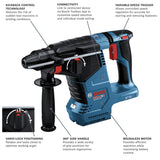 Bosch GBH18V-24CN 18V Brushless Connected SDS-plus Bulldog 1" Rotary Hammer (Bare Tool) - 2