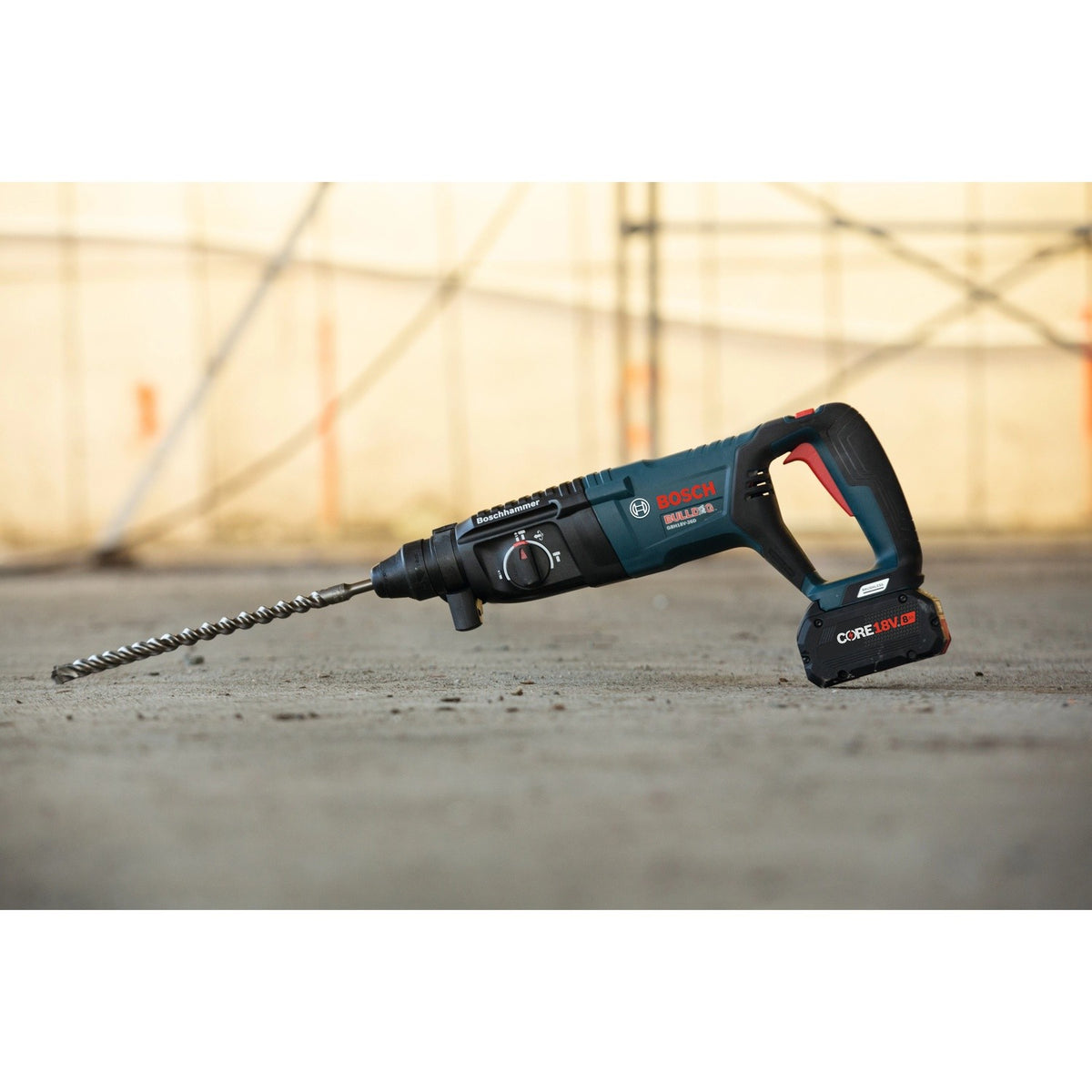 Bosch GBH18V-26DK24 18V 1" SDS-plus EC Brushless Rotary Hammer Kit with Two 8 Ah Batteries and Charger - 2