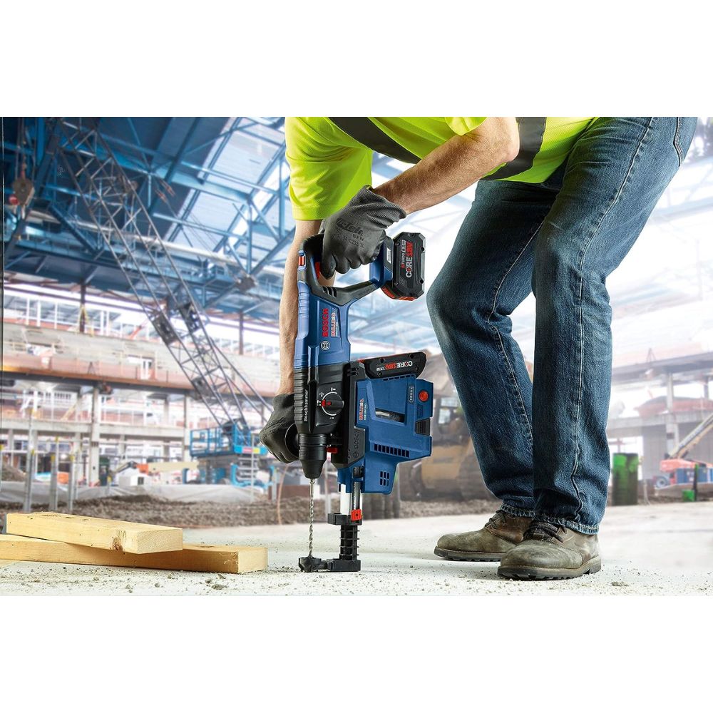 Bosch GBH18V-26DK26GDE 18V EC Brushless SDS-plus Bulldog 1 In. Rotary Hammer Kit with Mobile Dust Extractor and (2) CORE18V Batteries - 13