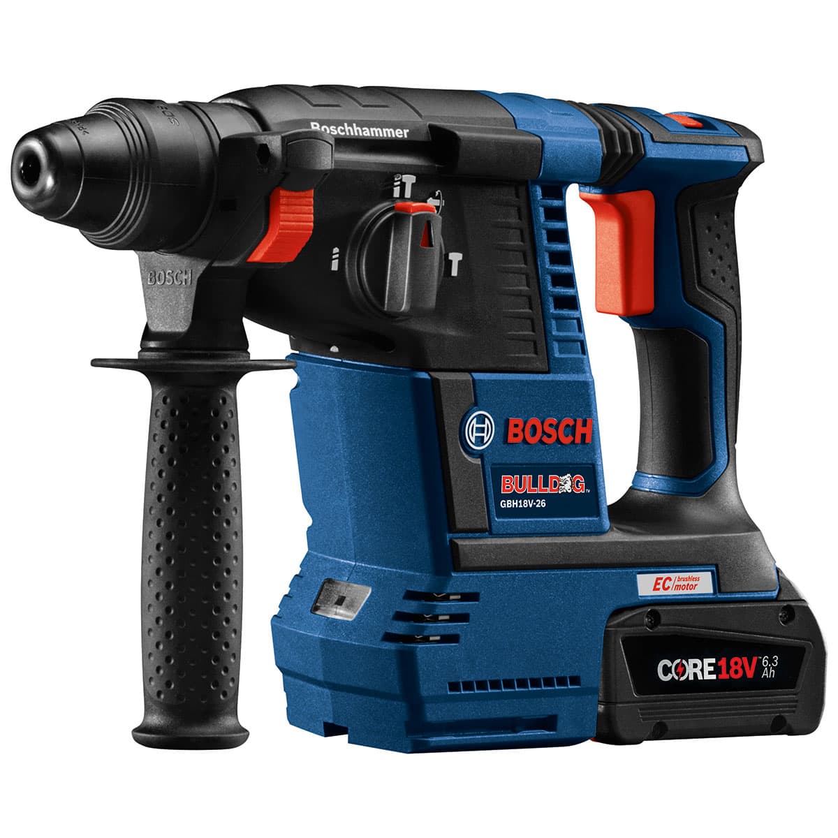 Bosch GBH18V-26K24AGDE 18V EC Brushless 1" SDS-Plus Bulldog Rotary Hammer Kit - 9