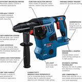 Bosch GBH18V-28CN 18V 1-1/8 SDS-plus Bulldog Rotary Hammer (Bare Tool) - 2