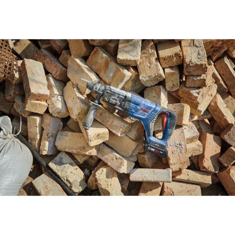 Bosch GBH18V-28DCK24 18V Brushless Connected-Ready SDS-plus Bulldog 1-1/8 In. Rotary Hammer Kit with (2) CORE18V 8.0 Ah PROFACTOR Performance Batteries - 10