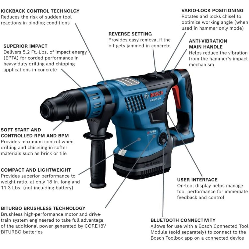 Bosch GBH18V-36CN - 2