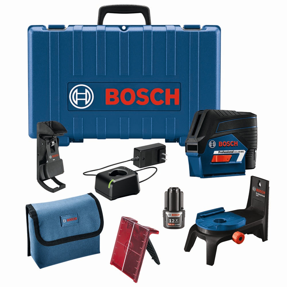 Bosch GCL100-80C 12V Max Connected Cross-Line Laser with Plumb Points - 3