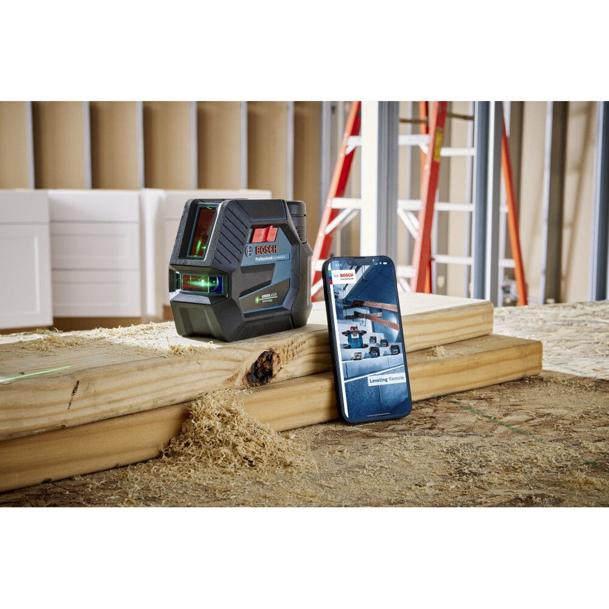 Bosch GCL165-82CGL 12V Self-Leveling Cross-Line Laser w/ Plumb Points-Green - 3