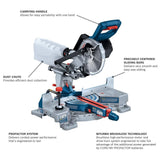 Bosch GCM18V-07SN14 PROFACTOR 18V 7-1/4 In. Single-Bevel Slide Miter Saw Kit with (1) CORE18V 8 Ah High Power Battery - 2