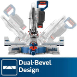 Bosch GCM18V-12SDN14 18V 12" Dual Bevel Sliding Miter Saw Kit with 8 Ah Battery and Charger - 13