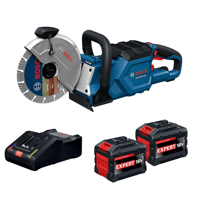 Bosch GCS18V-230N215X 18V Brushless 9" Cutoff Saw Kit with Charger (2 EXPERT 15 Ah Batteries)