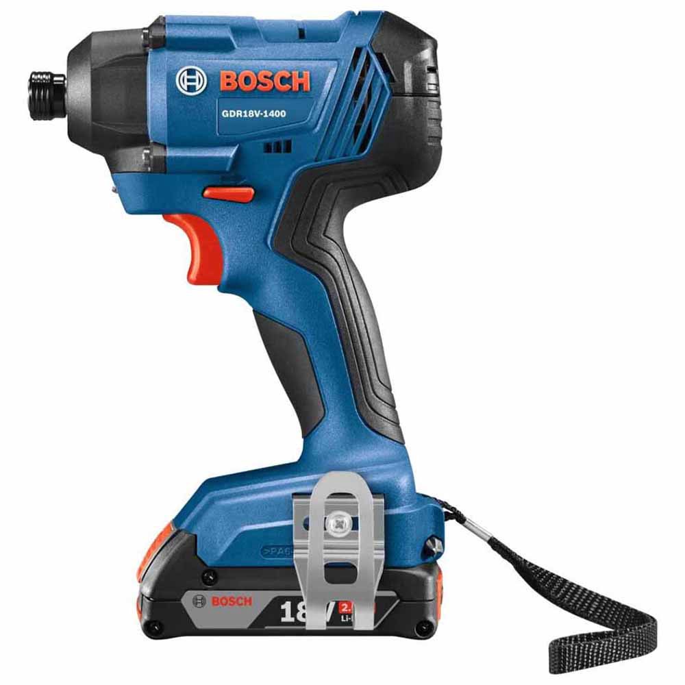 Bosch GDR18V-1400B12 18V 1/4 In. Hex Impact Driver w/ (1) 2.0 Ah Slimpack Battery - 4