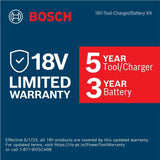 Bosch GDR18V-1800B12 18V Brushless 1/4 In. Hex Impact Driver Kit with (1) 2 Ah Standard Power Battery - 8