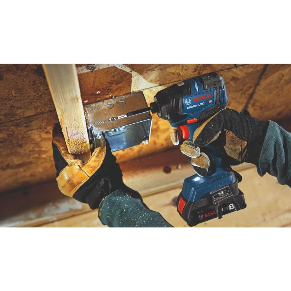 Bosch GDR18V-1800B12 18V Brushless 1/4 In. Hex Impact Driver Kit with (1) 2 Ah Standard Power Battery - 12