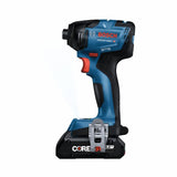 Bosch GDR18V-1860CB25 18V Connected-Ready 1/4" Hex Impact Driver Kit with (2) CORE18V 4.0 Ah Compact Batteries and (1) Connectivity Module - 3