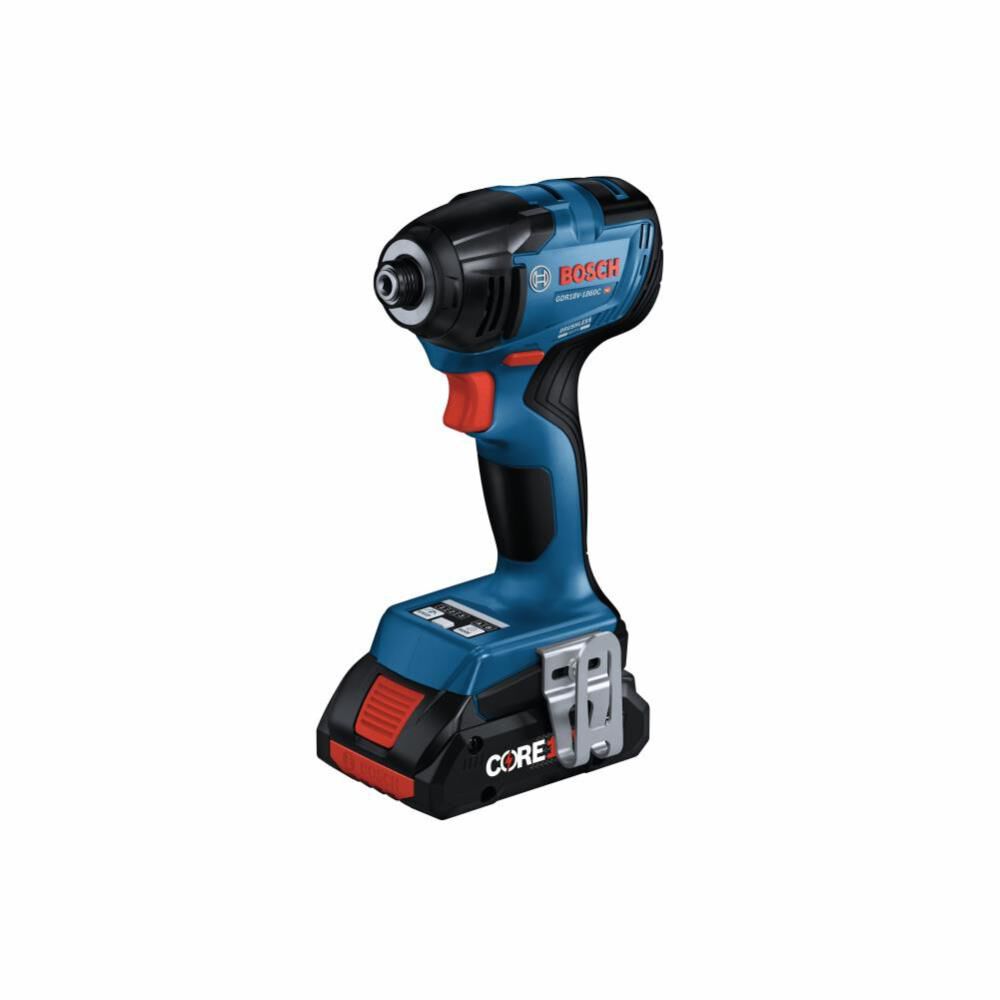 Bosch GDR18V-1860CB25 18V Connected-Ready 1/4" Hex Impact Driver Kit with (2) CORE18V 4.0 Ah Compact Batteries and (1) Connectivity Module - 4