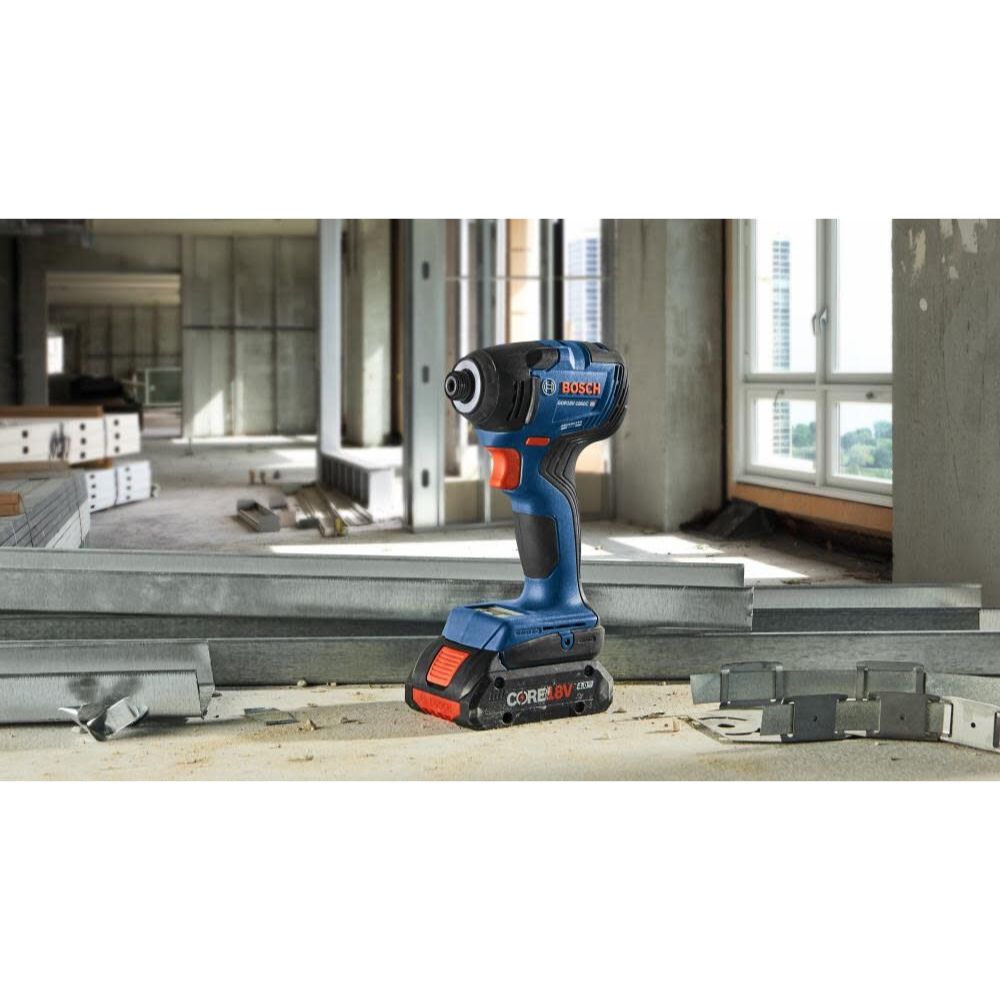 Bosch GDR18V-1860CB25 18V Connected-Ready 1/4" Hex Impact Driver Kit with (2) CORE18V 4.0 Ah Compact Batteries and (1) Connectivity Module - 5