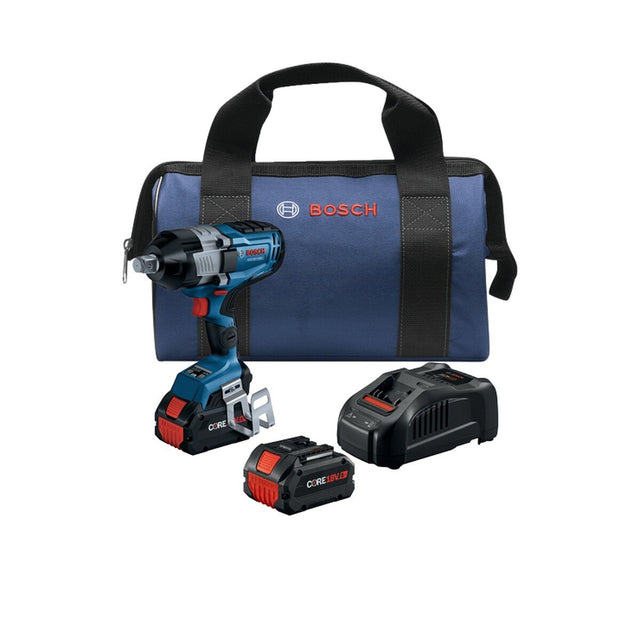 Bosch GDS18V-1180CB28 18V 3/4" High Torque Impact Wrench Kit with Friction Ring and Thru-Hole (2 Batteries, 1 Charger)