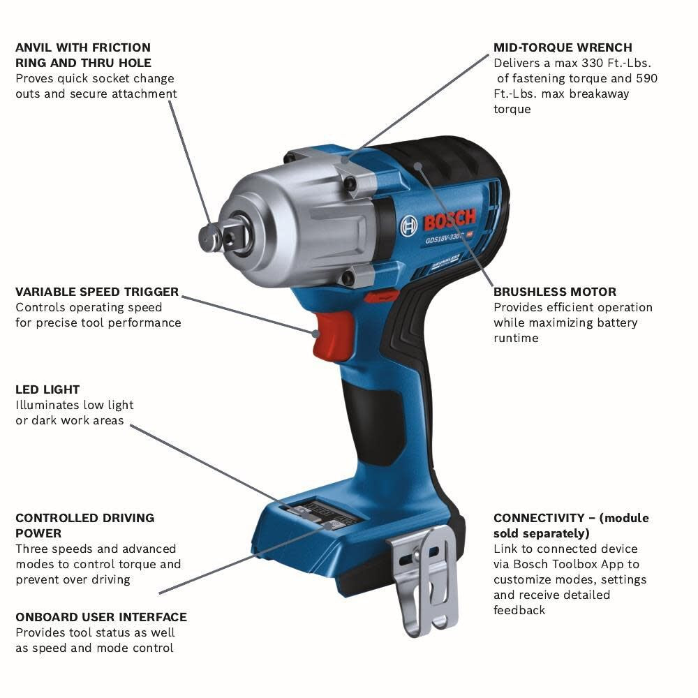 Bosch GDS18V-330CB25 - 2