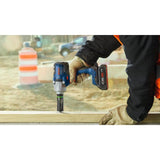 Bosch GDS18V-330CB25 18V Brushless Connected-Ready 1/2 In. Mid-Torque Impact Wrench Kit with Friction Ring and Thru-Hole and (2) CORE18V 4 Ah Advanced Power Batteries - 11