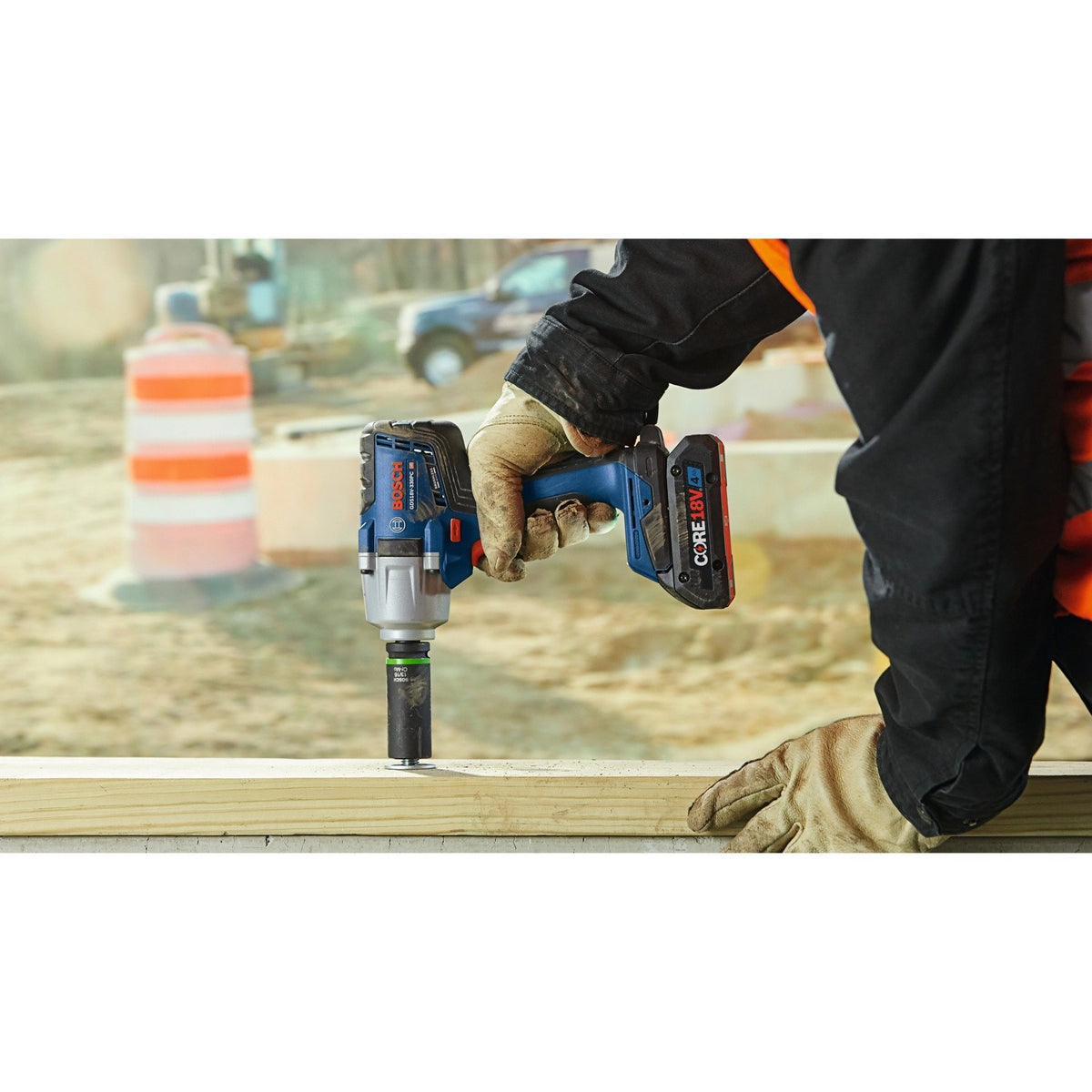 Bosch GDS18V-330PCB25 18V Brushless 1/2" Mid-Torque Impact Wrench Kit with Pin Detent (2 Batteries) - 5