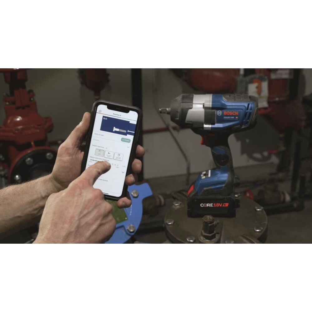 Bosch GDS18V-740CB14 PROFACTOR 18V Connected 1/2" Impact Wrench Kit with Friction Ring and (1) CORE18V 8 Ah High Power Battery - 14