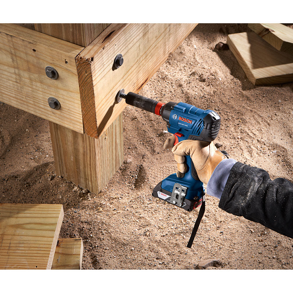 Bosch GDX18V-1600B12 18 V 1/4" and 1/2" Two-In-One Bit/Socket Impact Driver Kit - 6