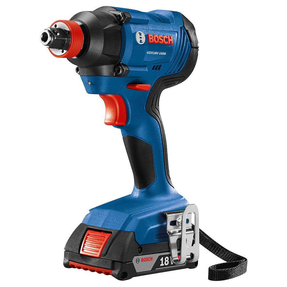 Bosch GDX18V-1600B12 18 V 1/4" and 1/2" Two-In-One Bit/Socket Impact Driver Kit - 9