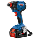 Bosch GDX18V-1600B12 18 V 1/4" and 1/2" Two-In-One Bit/Socket Impact Driver Kit - 13