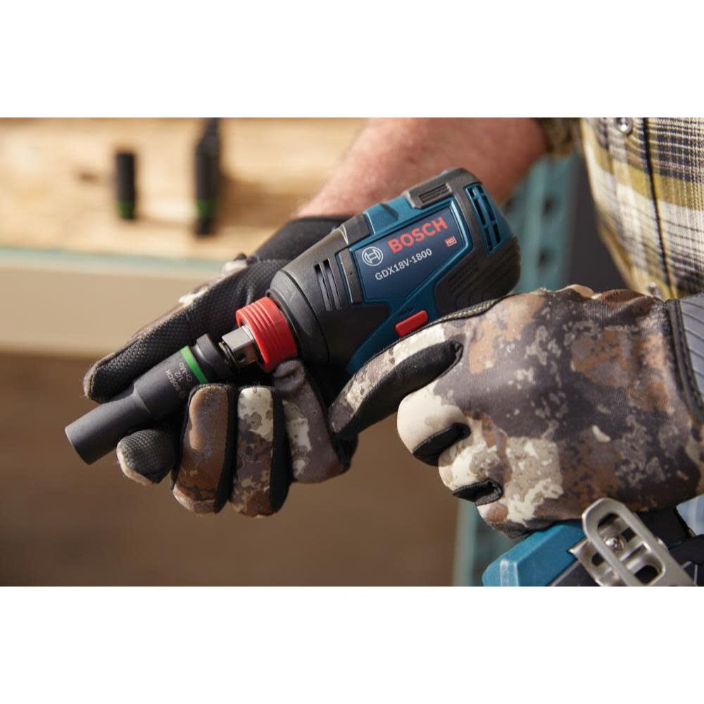 Bosch GDX18V-1800B12 18V Two-In-One 1/4" and 1/2" Bit/Socket Impact Driver/Wrench Kit with 2 Ah Standard Power Battery - 11