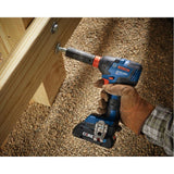 Bosch GDX18V-1800B12 18V Two-In-One 1/4" and 1/2" Bit/Socket Impact Driver/Wrench Kit with 2 Ah Standard Power Battery - 16