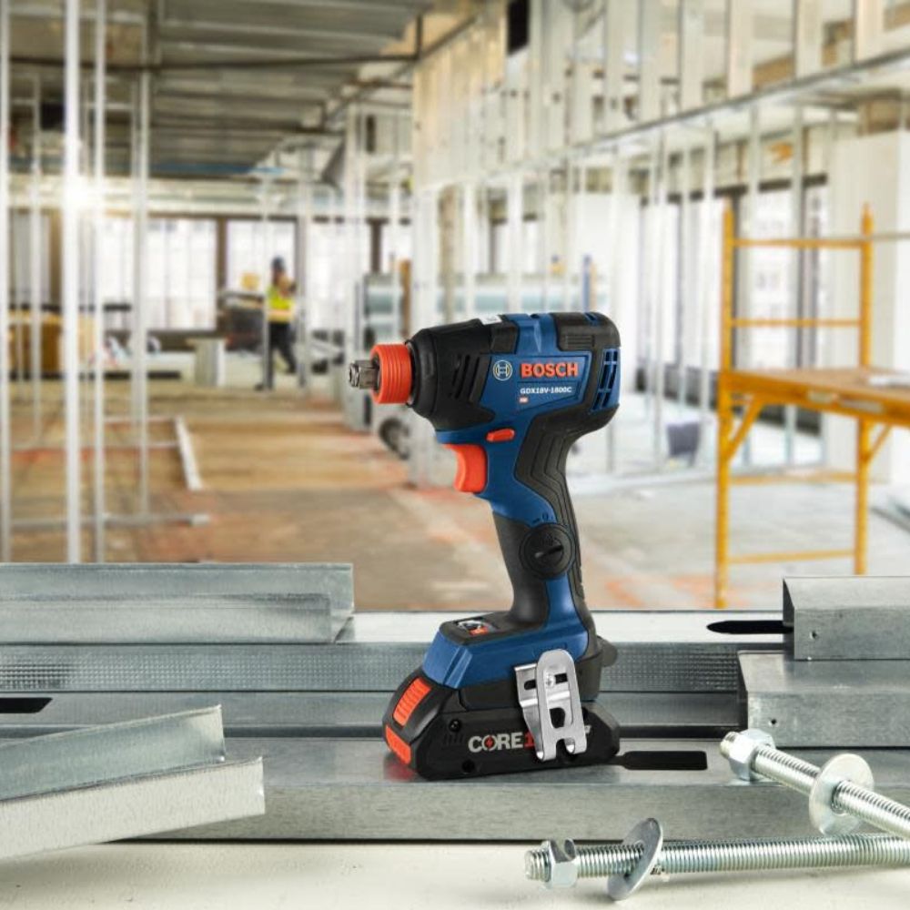 Bosch GDX18V-1800CB15 18V Connected-Ready Two-In-One 1/4 In. and 1/2 In. Bit/Socket Impact Driver/Wrench Kit with (1) CORE18V 4.0 Ah Compact Battery - 7