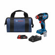 Bosch GDX18V-1860CB15 18V Brushless Advanced Connected-Ready Socket-Ready Impact w/ (1) 4.0 Ah CORE Compact Battery