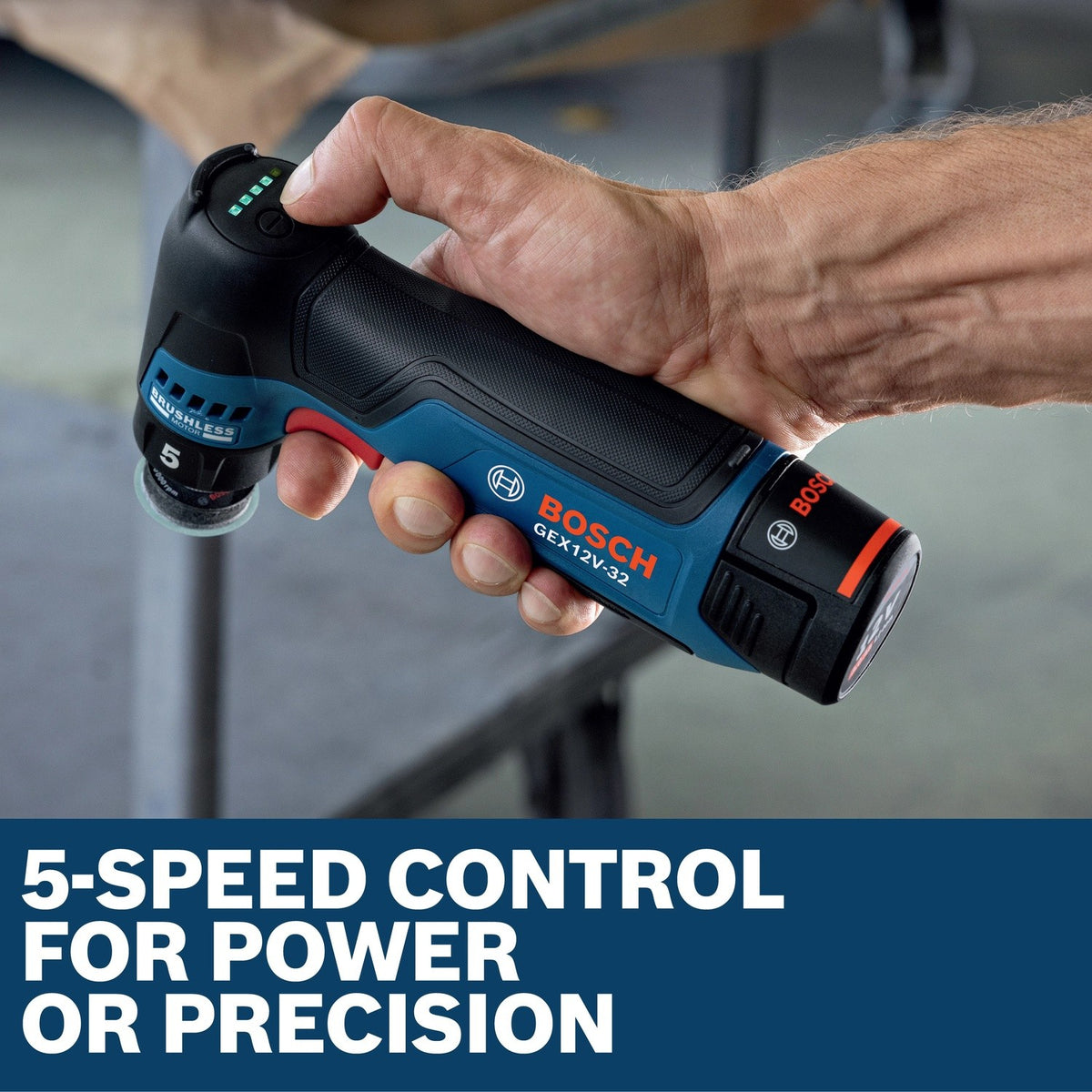 Bosch GEX12V-32N 12V Compact Cordless Brushless 1-1/4" Random Orbital Sander Bare Tool - 4