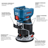 Bosch GKF18V-25N 18V Brushless Colt Palm Router - 2