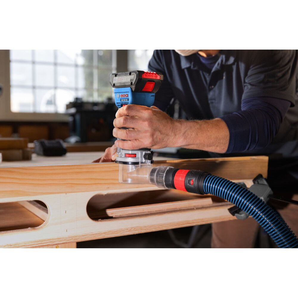 Bosch GKF18V-25PL14 18V Brushless Colt Palm Router Kit with (1) CORE18V 4 Ah Advanced Power Battery and Plunge Base - 8