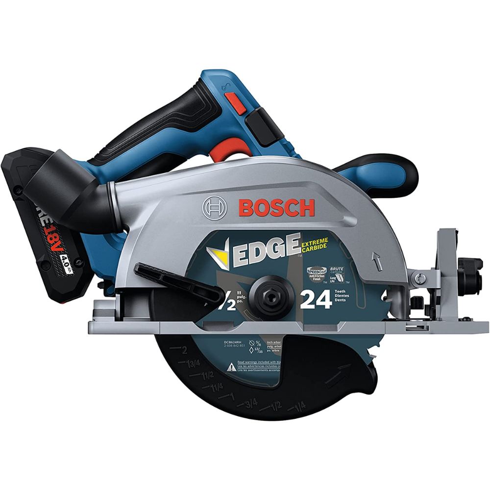 Bosch GKS18V-22B25 18V Brushless Blade-Right 6-1/2" Circular Saw Kit with (2) CORE18V 4.0 Ah Compact Batteries - 5